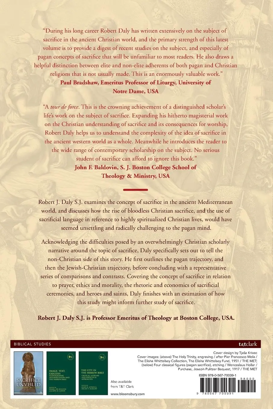 Rückseite: 9780567700391 | Sacrifice in Pagan and Christian Antiquity | Robert J. Daly | Buch