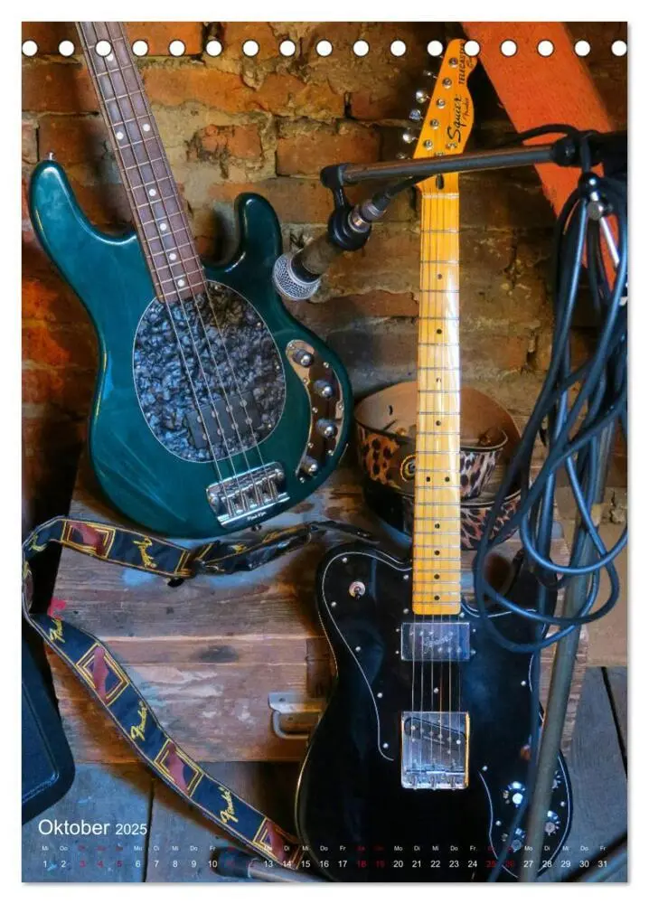 Bild: 9783435970391 | Gitarren backstage (Tischkalender 2025 DIN A5 hoch), CALVENDO...