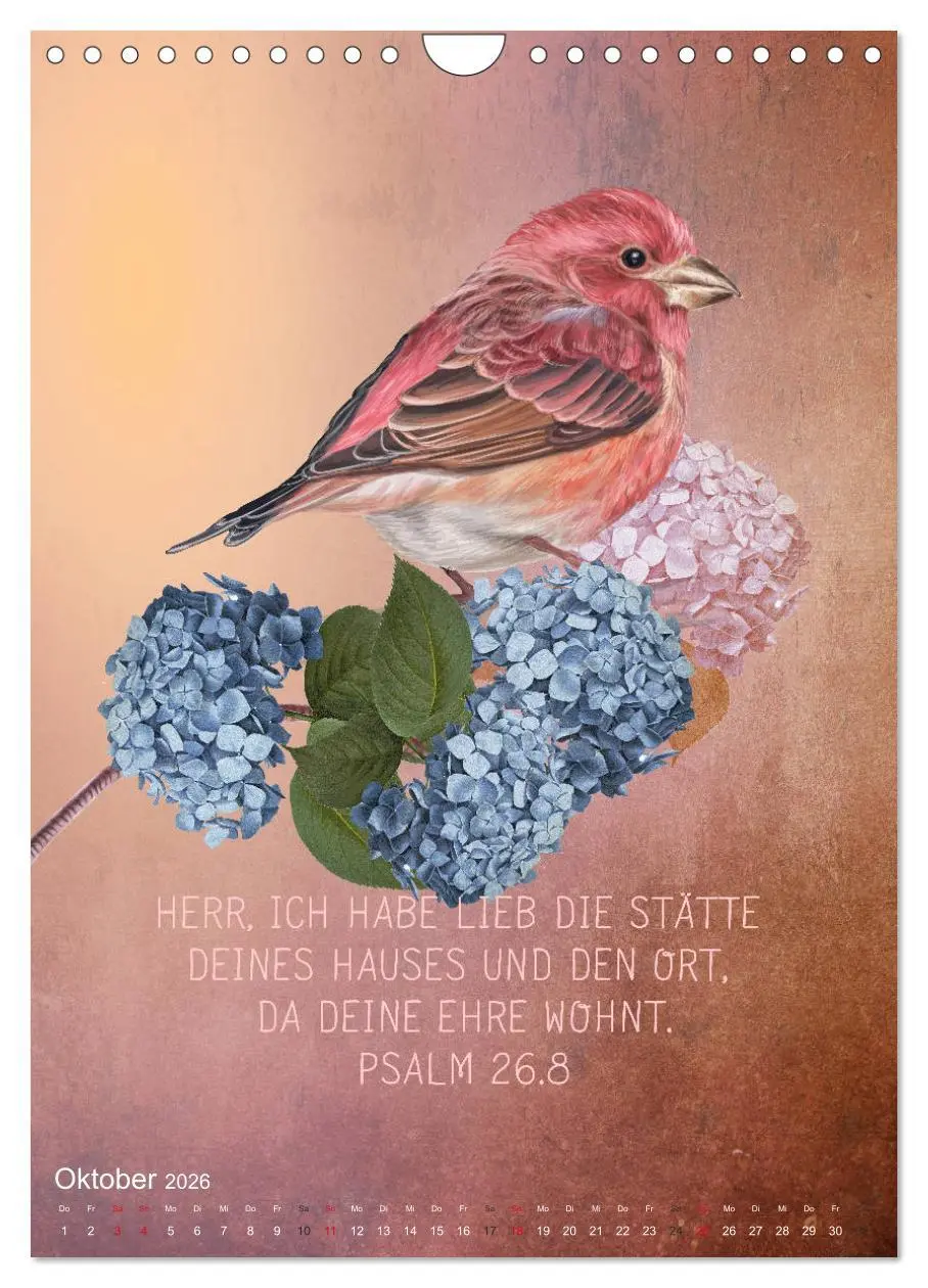 Bild: 9783516390391 | Bibelworte für Vogelfreunde (Wandkalender 2026 DIN A4 hoch),...