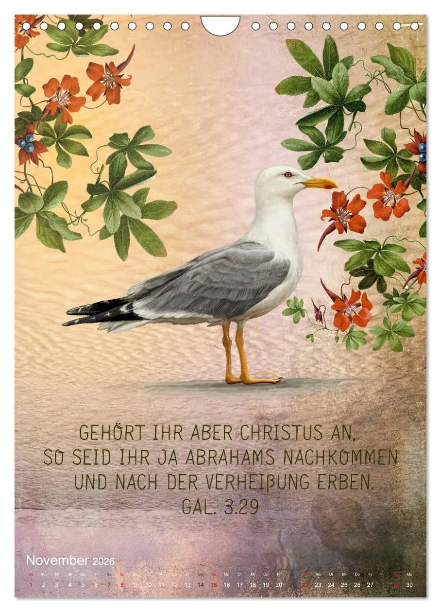 Bild: 9783516390391 | Bibelworte für Vogelfreunde (Wandkalender 2026 DIN A4 hoch),...