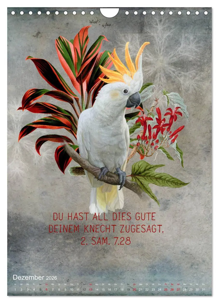 Bild: 9783516390391 | Bibelworte für Vogelfreunde (Wandkalender 2026 DIN A4 hoch),...
