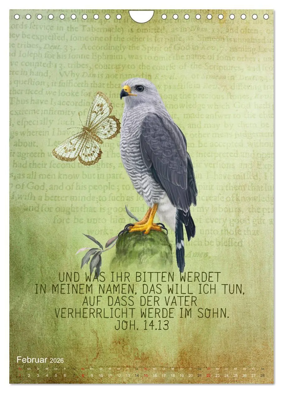 Bild: 9783516390391 | Bibelworte für Vogelfreunde (Wandkalender 2026 DIN A4 hoch),...