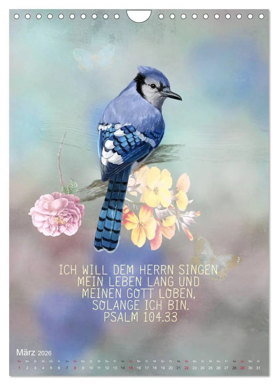 Bild: 9783516390391 | Bibelworte für Vogelfreunde (Wandkalender 2026 DIN A4 hoch),...