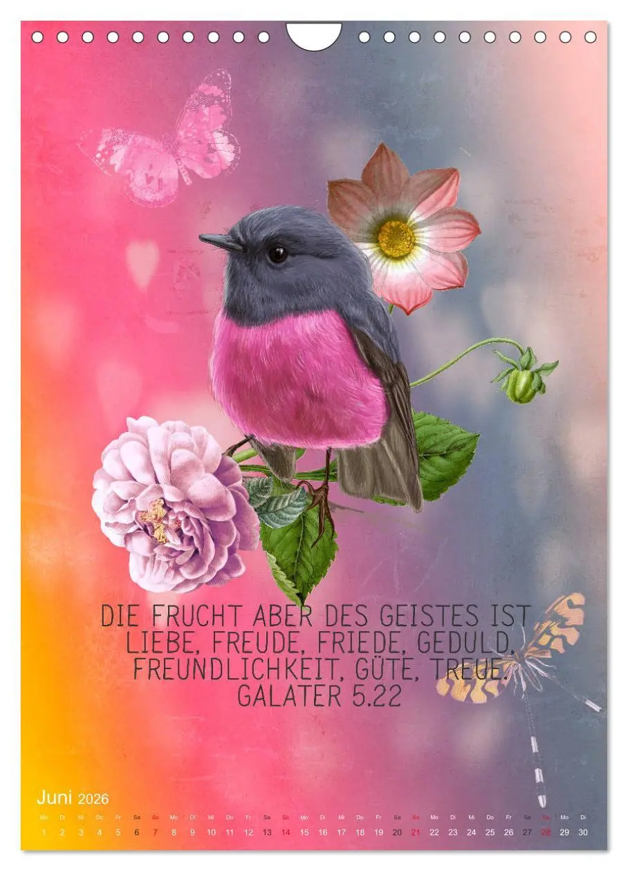 Bild: 9783516390391 | Bibelworte für Vogelfreunde (Wandkalender 2026 DIN A4 hoch),...