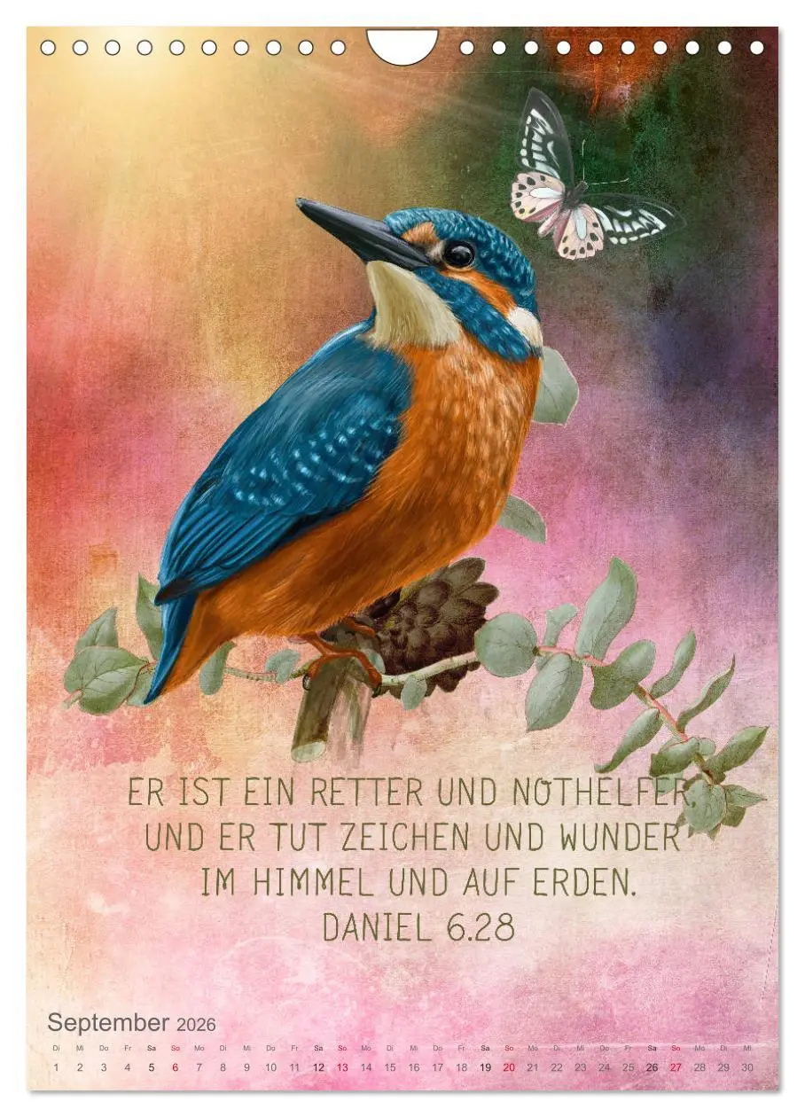 Bild: 9783516390391 | Bibelworte für Vogelfreunde (Wandkalender 2026 DIN A4 hoch),...