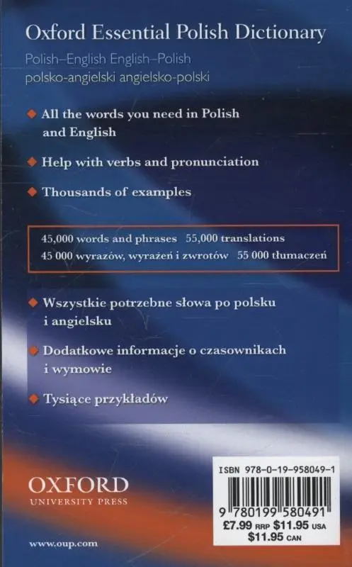 Rückseite: 9780199580491 | Oxford Essential Polish Dictionary | Oxford Languages | Taschenbuch