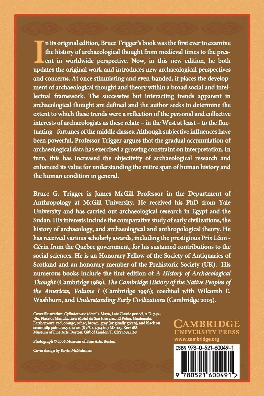 Rückseite: 9780521600491 | History Archaeological Thought 2ed | Bruce G. Trigger | Taschenbuch