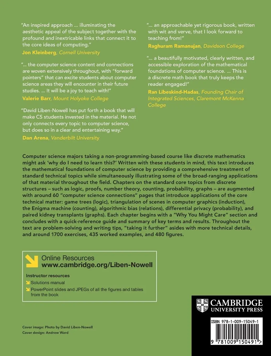 Rückseite: 9781009150491 | Connecting Discrete Mathematics and Computer Science | Liben-Nowell
