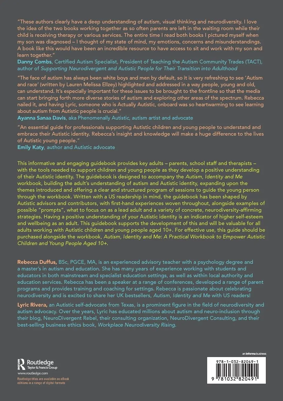 Rückseite: 9781032820491 | Autism, Identity and Me | Rebecca Duffus (u. a.) | Taschenbuch | 2024