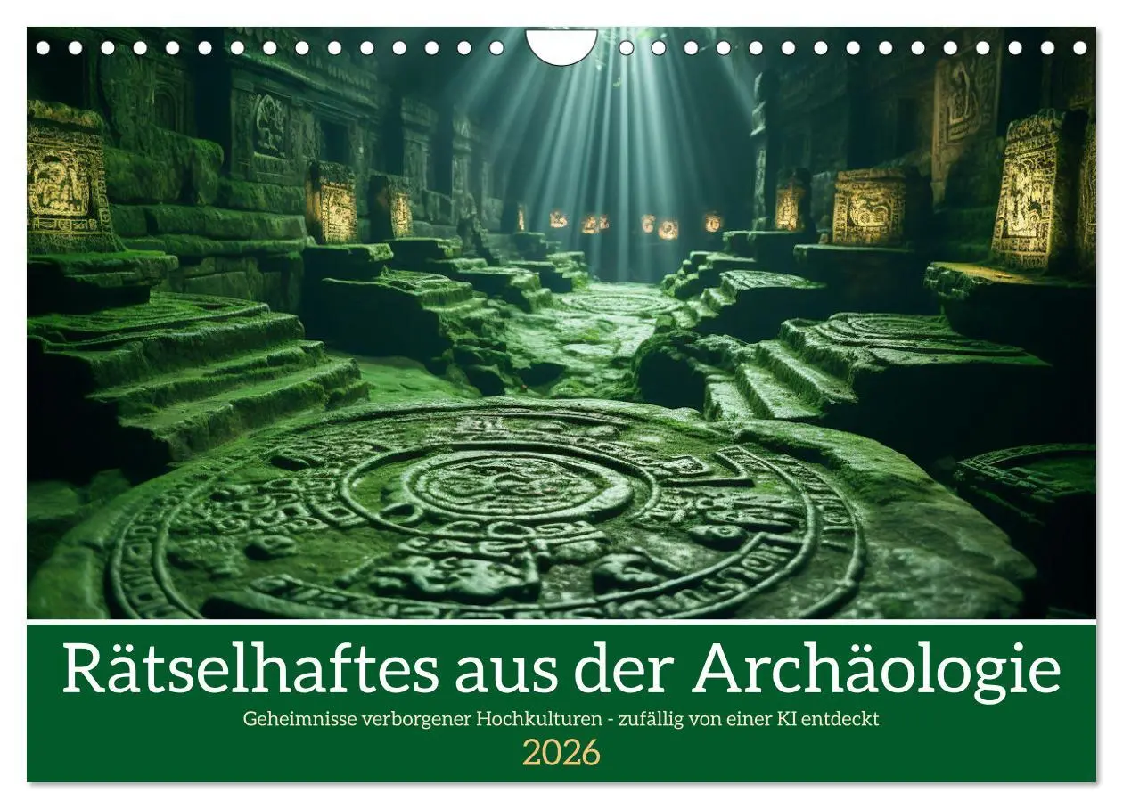 Cover: 9783457360491 | Rätselhaftes aus der Archäologie (Wandkalender 2026 DIN A4 quer),...