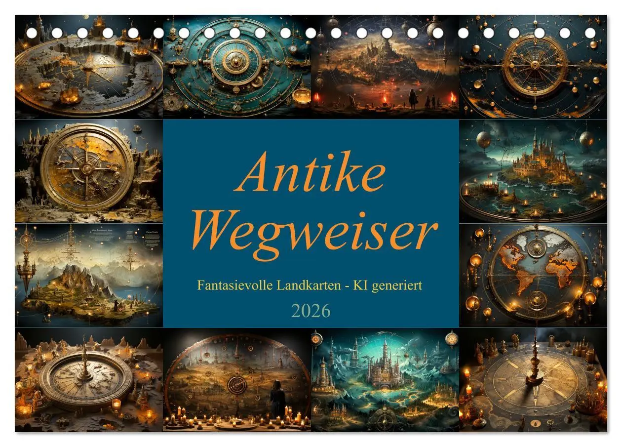 Cover: 9783457500491 | Antike Wegweiser (Tischkalender 2026 DIN A5 quer), CALVENDO...