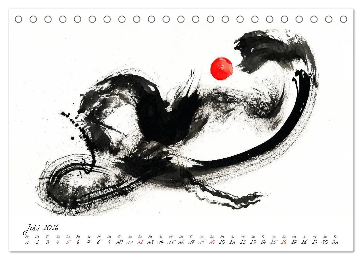 Bild: 9783516070491 | Asiatische Tuschmalerei (Tischkalender 2026 DIN A5 quer), CALVENDO...