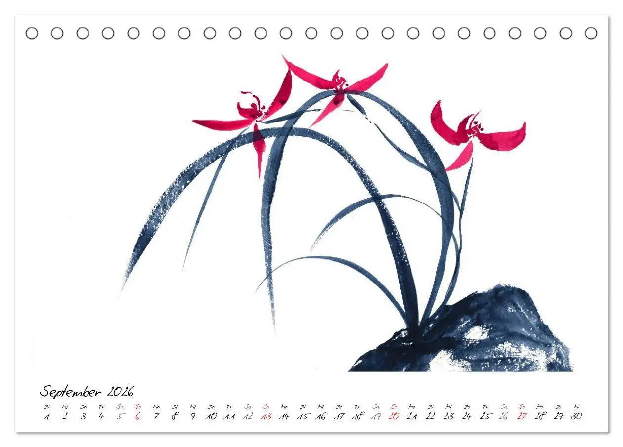 Bild: 9783516070491 | Asiatische Tuschmalerei (Tischkalender 2026 DIN A5 quer), CALVENDO...