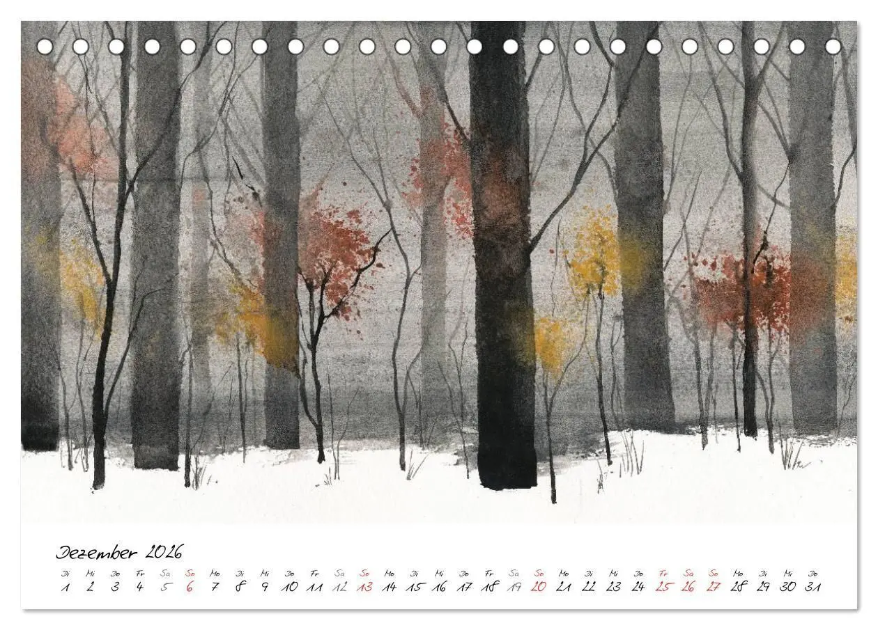 Bild: 9783516070491 | Asiatische Tuschmalerei (Tischkalender 2026 DIN A5 quer), CALVENDO...