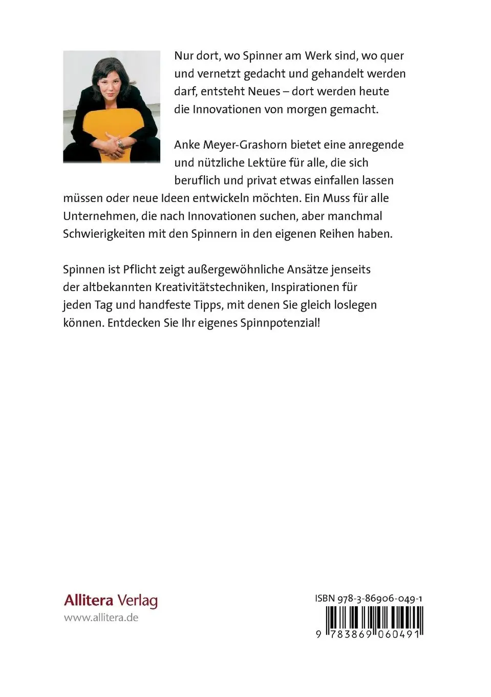 Rückseite: 9783869060491 | Spinnen ist Pflicht | Querdenken und Neues schaffen | Meyer-Grashorn