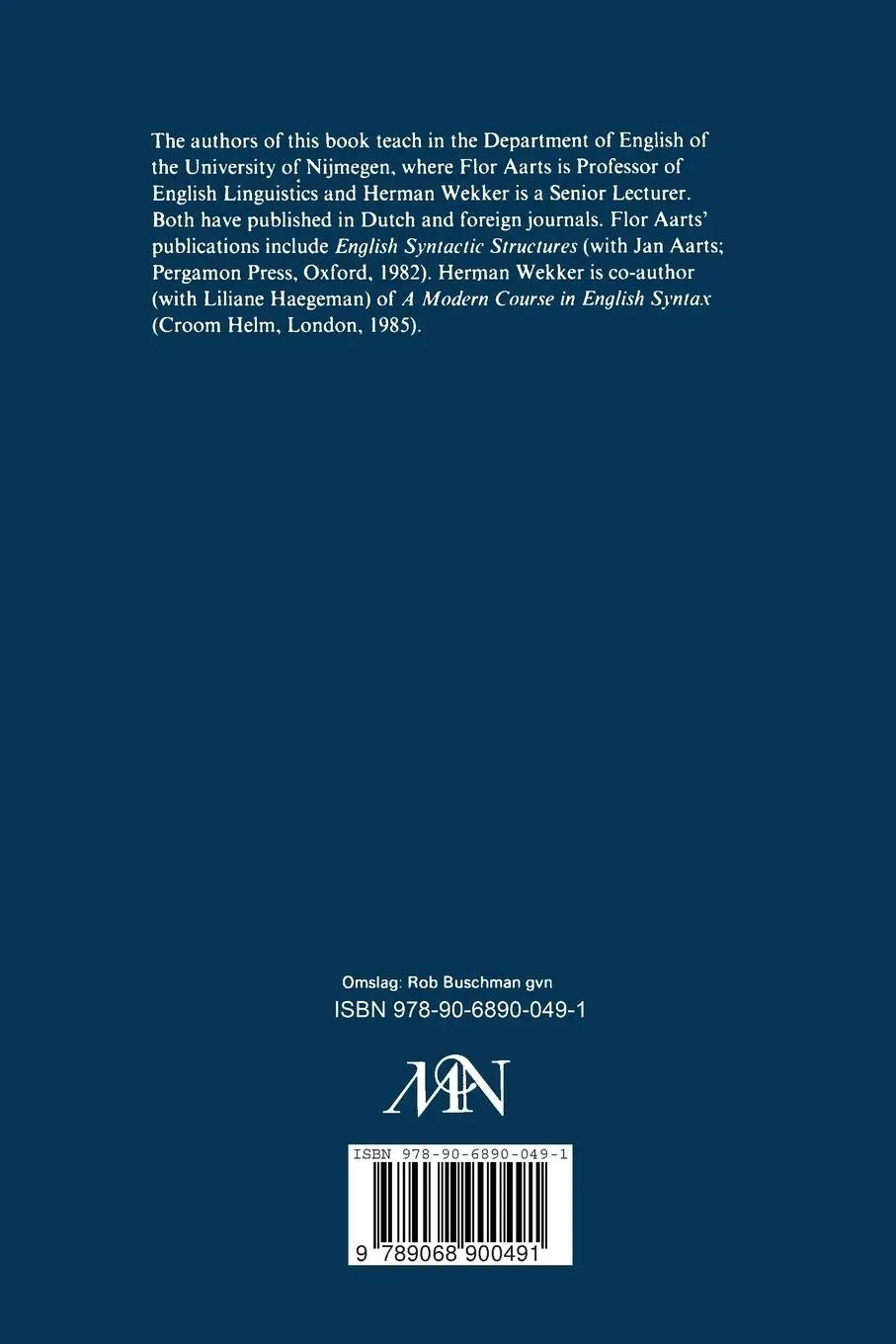 Rückseite: 9789068900491 | A Contrastive Grammar of English and Dutch / Contrastieve...