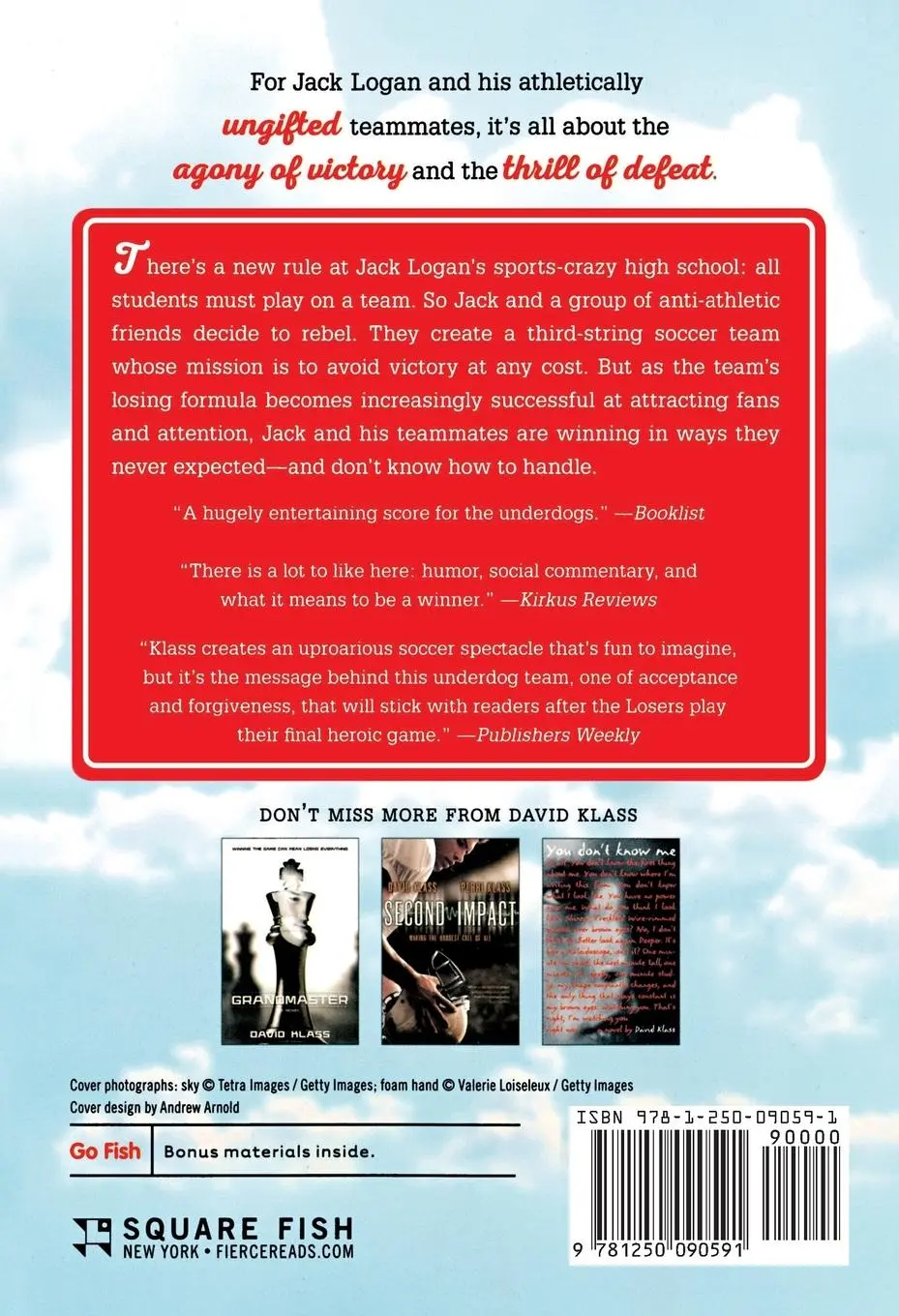 Rückseite: 9781250090591 | Losers Take All | David Klass | Taschenbuch | Englisch | 2016