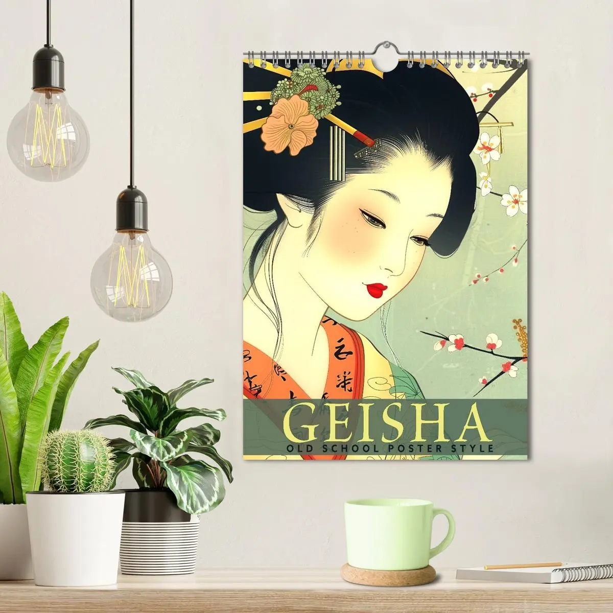 Bild: 9783457280591 | Geisha - Old School Poster Style (Wandkalender 2026 DIN A4 hoch),...