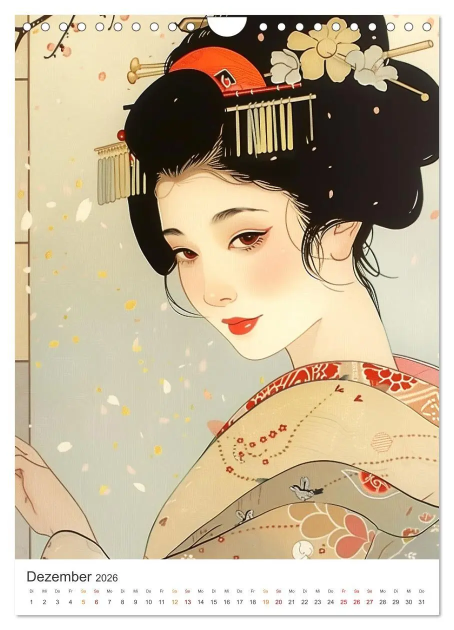 Bild: 9783457280591 | Geisha - Old School Poster Style (Wandkalender 2026 DIN A4 hoch),...