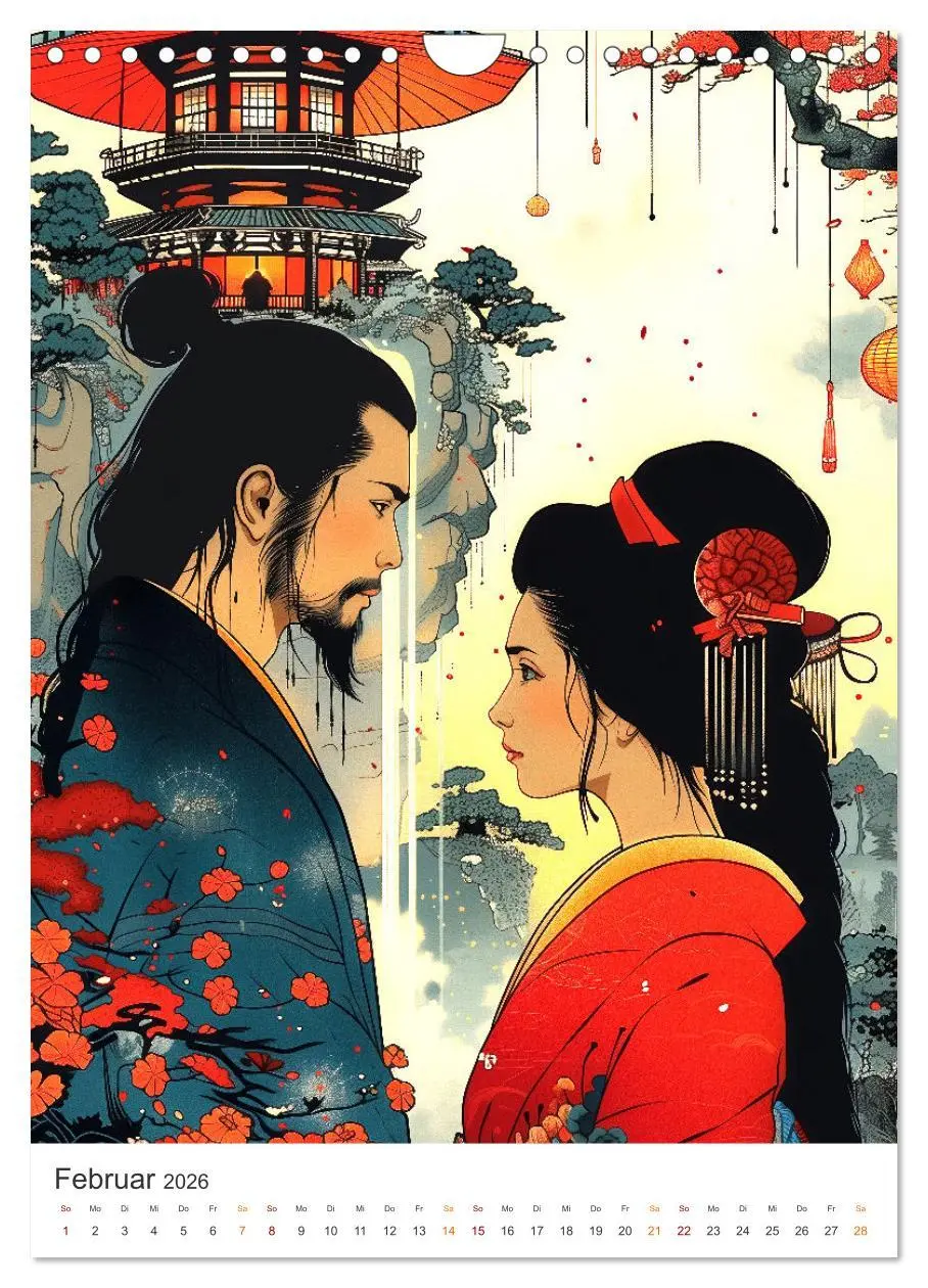 Bild: 9783457280591 | Geisha - Old School Poster Style (Wandkalender 2026 DIN A4 hoch),...