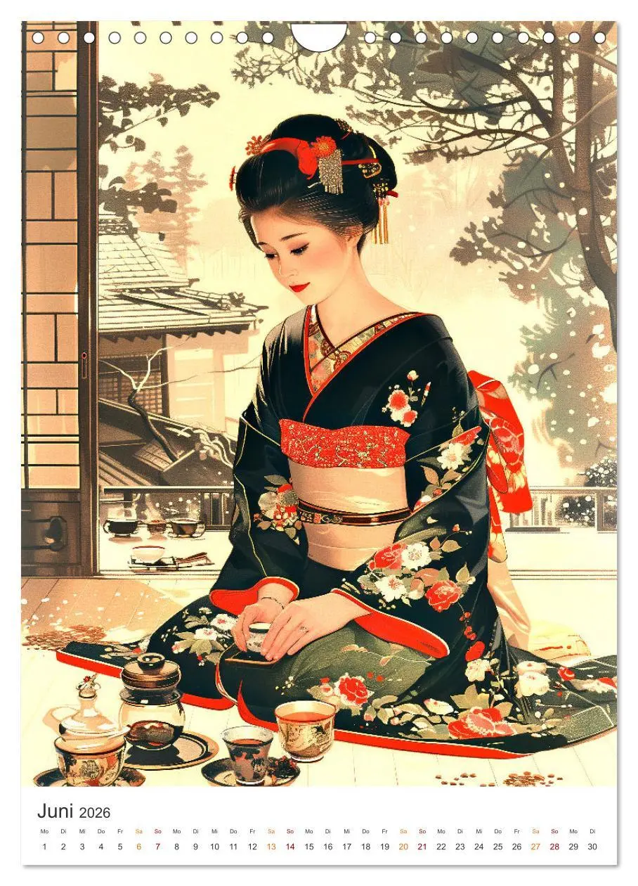 Bild: 9783457280591 | Geisha - Old School Poster Style (Wandkalender 2026 DIN A4 hoch),...