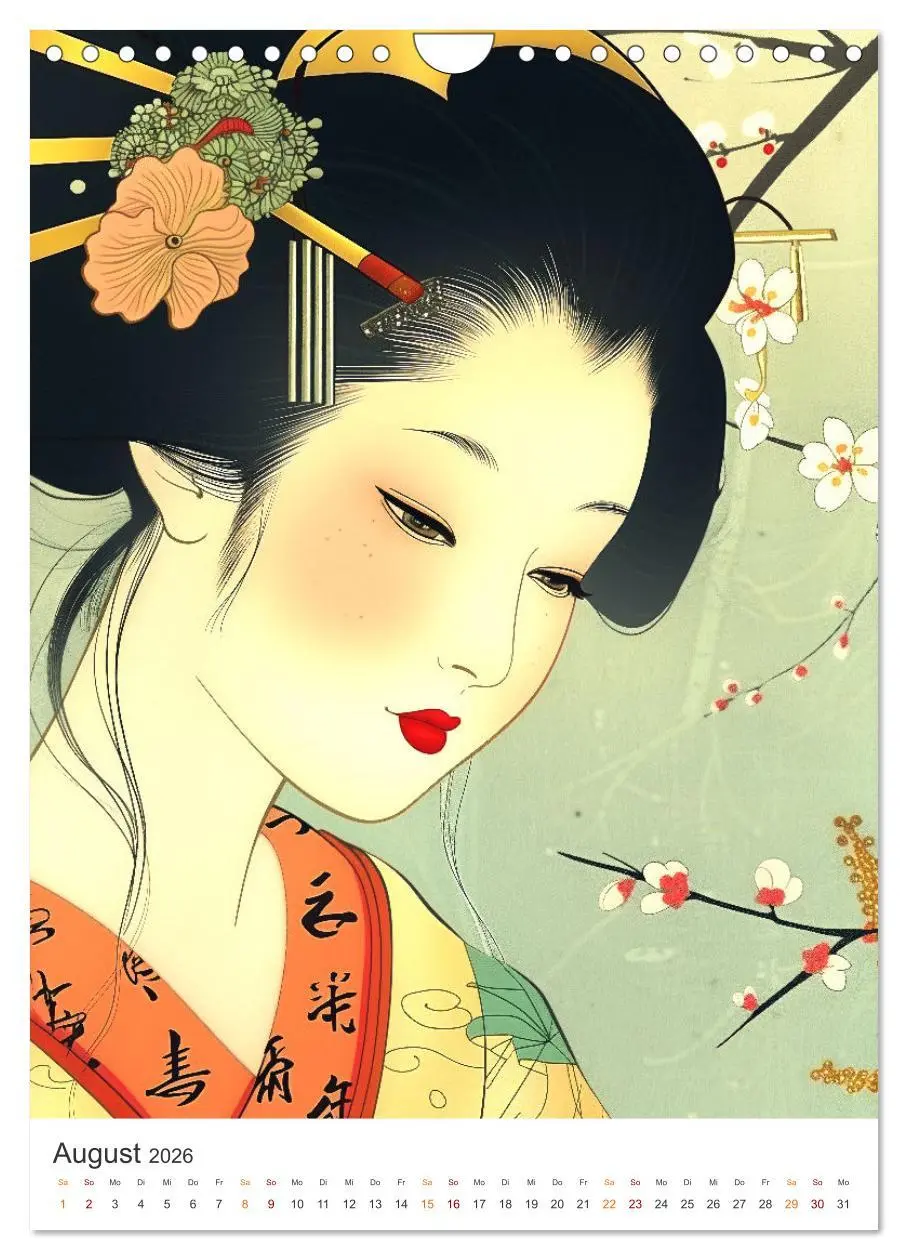 Bild: 9783457280591 | Geisha - Old School Poster Style (Wandkalender 2026 DIN A4 hoch),...