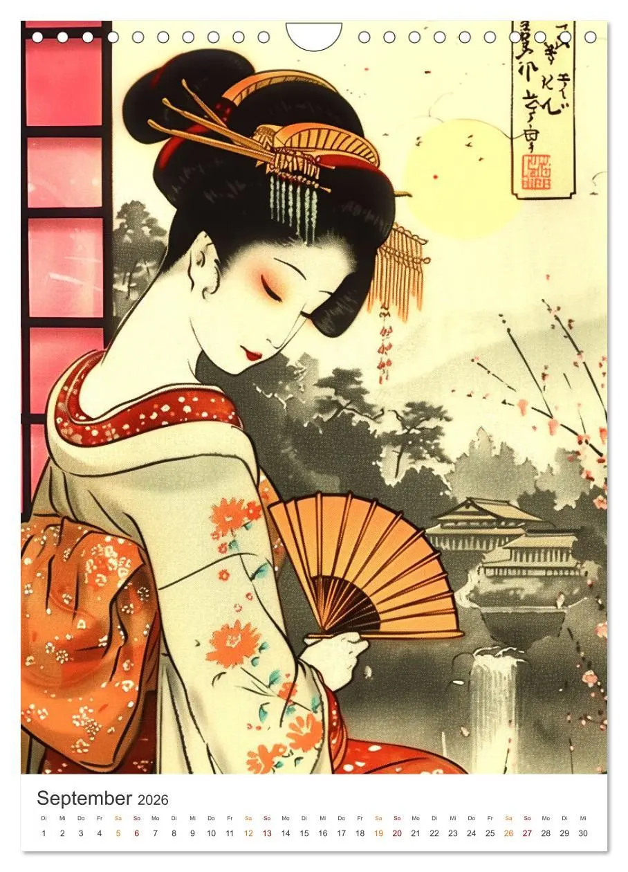 Bild: 9783457280591 | Geisha - Old School Poster Style (Wandkalender 2026 DIN A4 hoch),...