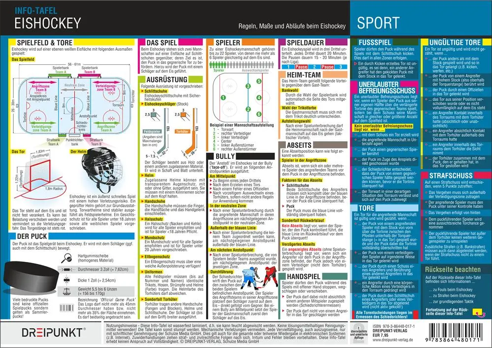 Bild: 9783864480591 | Tafel-Set Eishockey | Michael Schulze | Poster | 5 S. | Deutsch | 2016