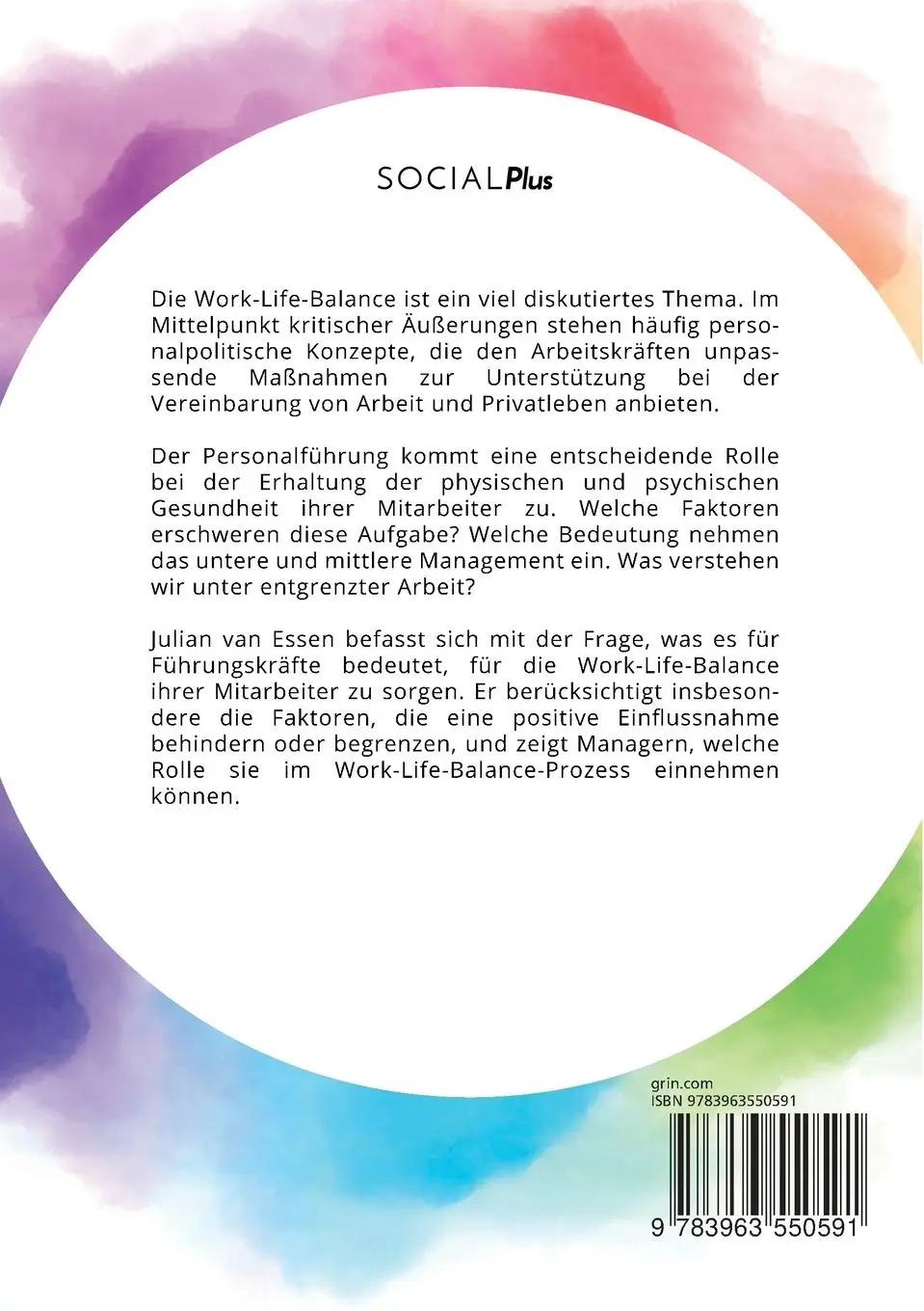 Rückseite: 9783963550591 | Work-Life-Balance als Herausforderung in der Personalführung | Essen