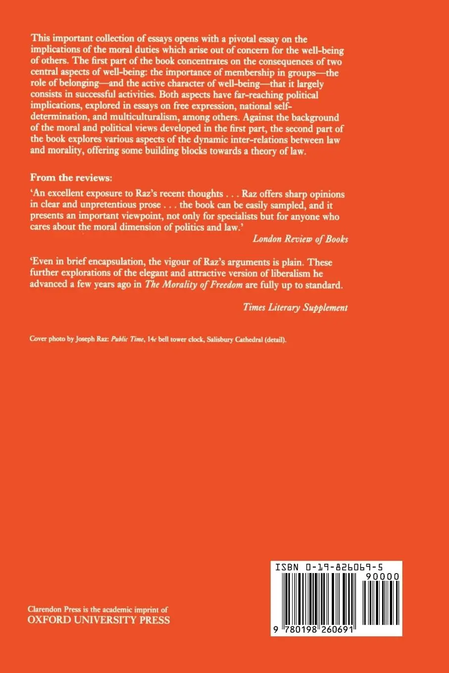 Rückseite: 9780198260691 | Ethics in the Public Domain | Joseph Raz | Taschenbuch | Englisch