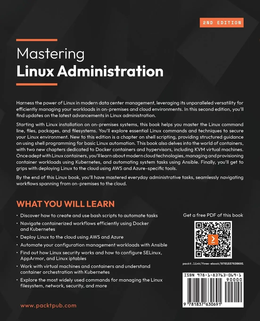 Rückseite: 9781837630691 | Mastering Linux Administration - Second Edition | Calcatinge (u. a.)