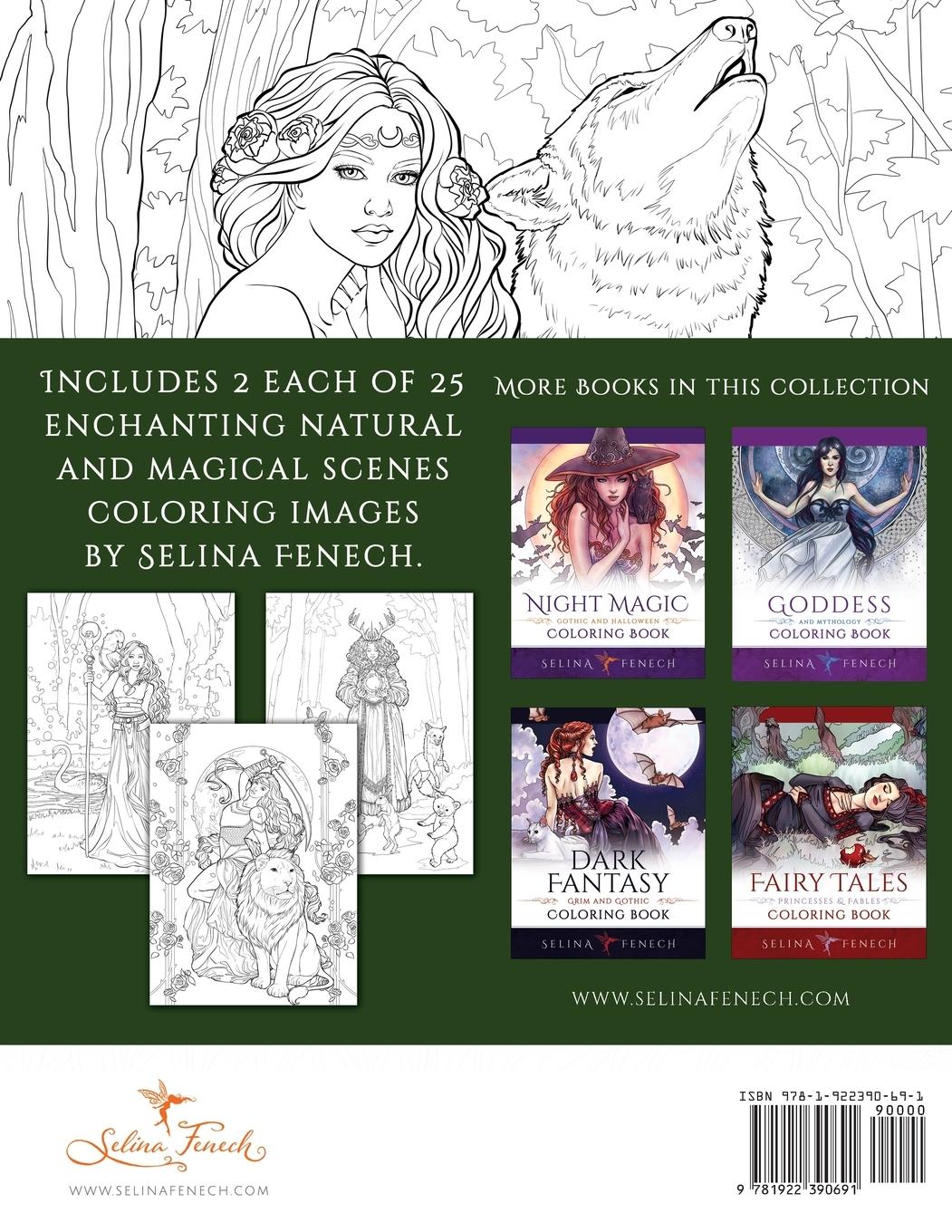 Rückseite: 9781922390691 | Natural Enchantment Coloring Book - Fantasy, Magic, and Animals | Buch
