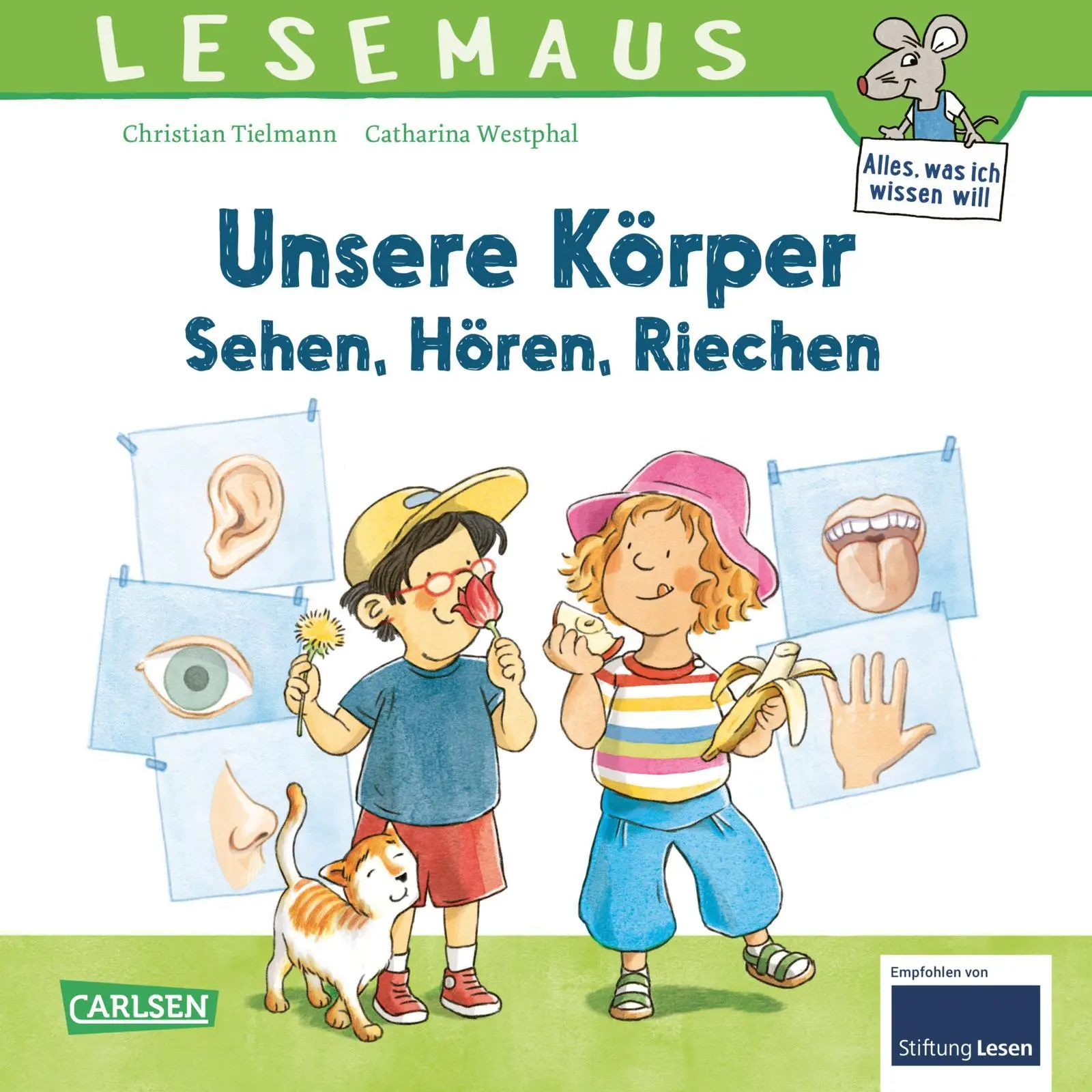 Cover: 9783551080691 | LESEMAUS 168: Unsere Körper - Sehen, Hören, Riechen | Tielmann | 24 S.