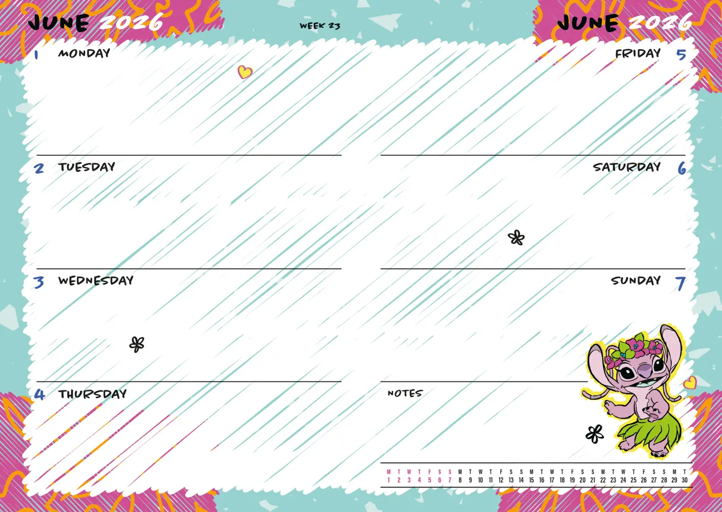 Bild: 9783803530691 | Disney Lilo und Stitch - A5-Tischkalender 2026 | Kalender | 128 S.