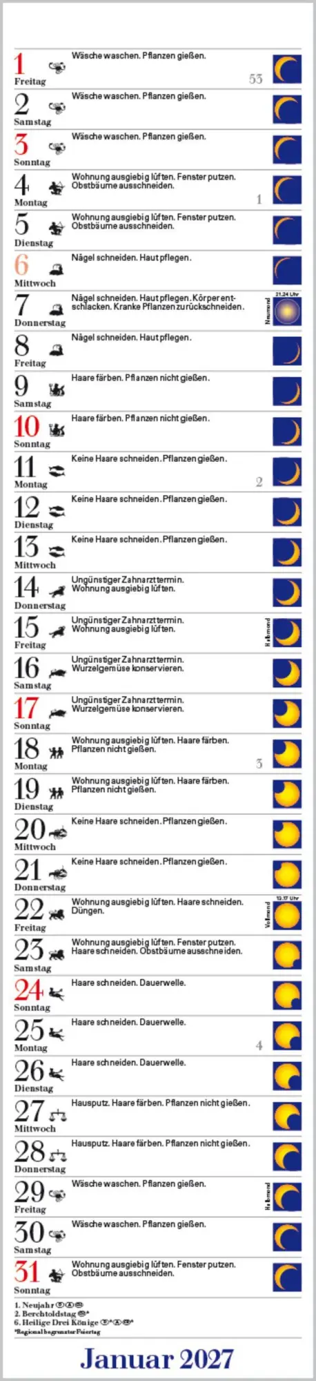 Bild: 9783819300691 | Mond-Langplaner 2027 | Verlag Korsch | Kalender | 13 S. | Deutsch