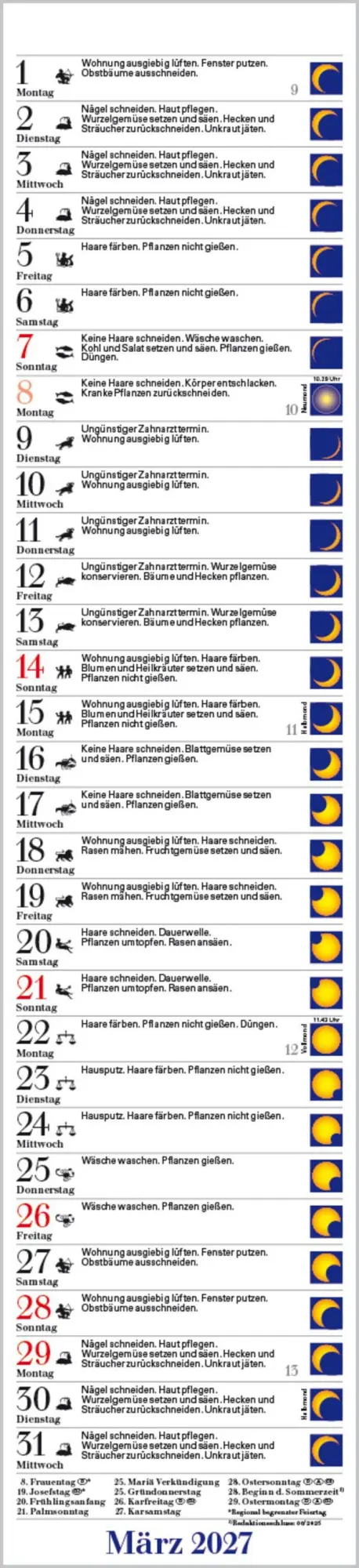 Bild: 9783819300691 | Mond-Langplaner 2027 | Verlag Korsch | Kalender | 13 S. | Deutsch