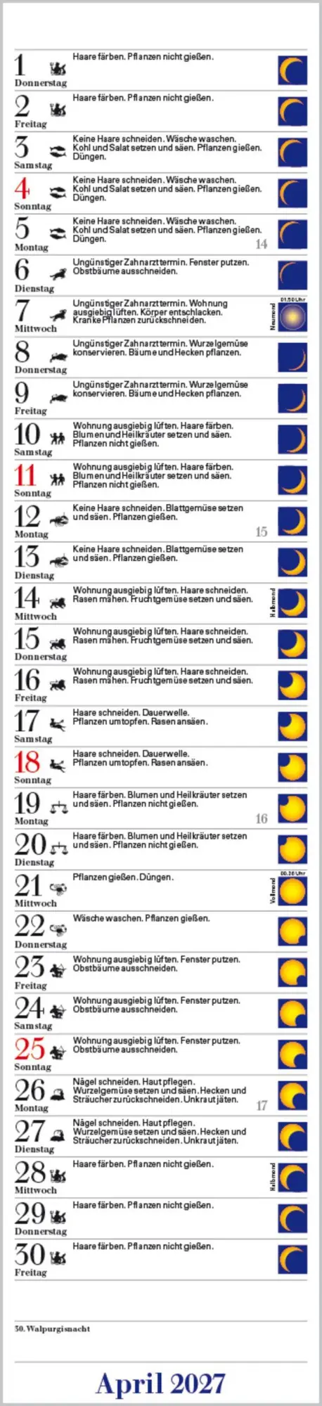 Bild: 9783819300691 | Mond-Langplaner 2027 | Verlag Korsch | Kalender | 13 S. | Deutsch