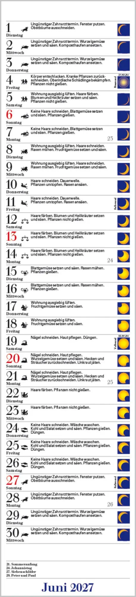 Bild: 9783819300691 | Mond-Langplaner 2027 | Verlag Korsch | Kalender | 13 S. | Deutsch
