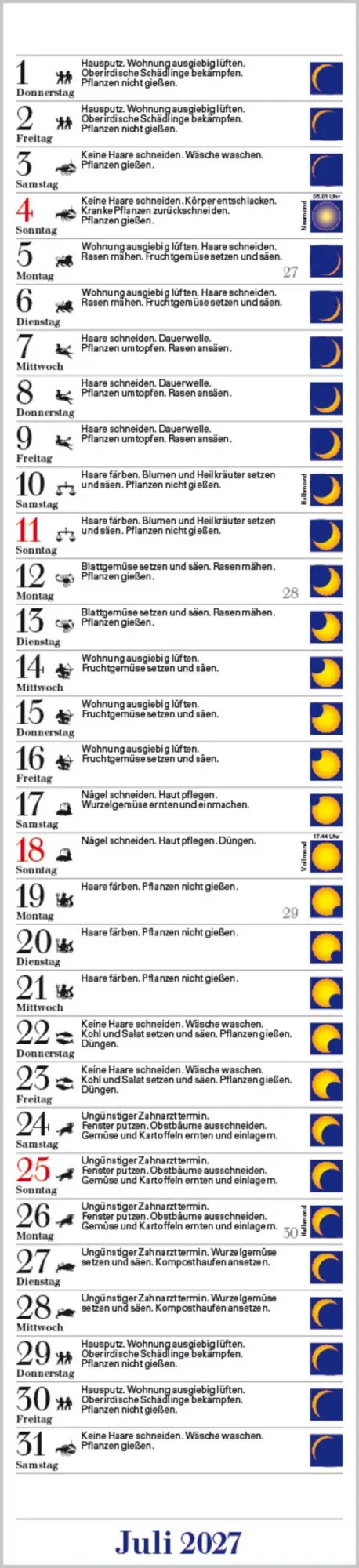 Bild: 9783819300691 | Mond-Langplaner 2027 | Verlag Korsch | Kalender | 13 S. | Deutsch