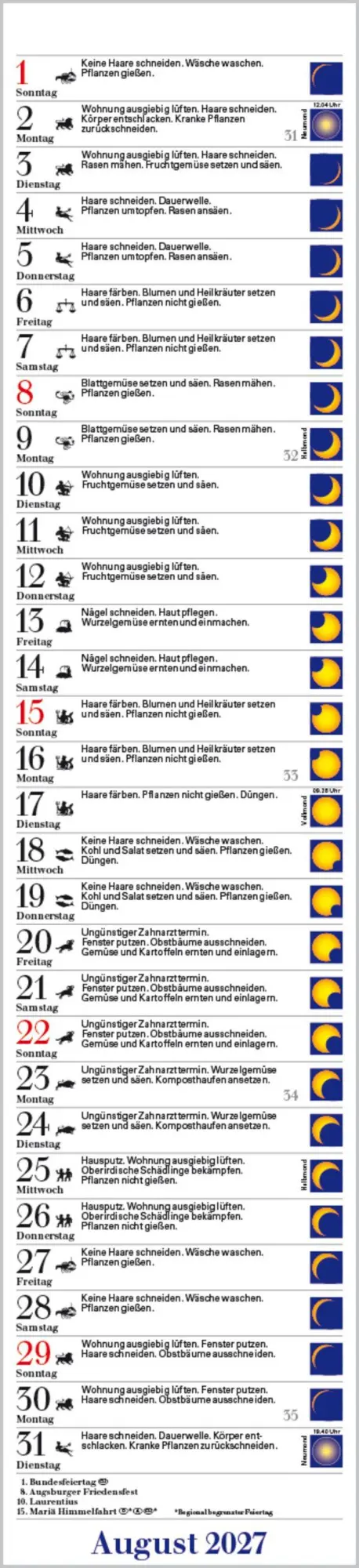 Bild: 9783819300691 | Mond-Langplaner 2027 | Verlag Korsch | Kalender | 13 S. | Deutsch