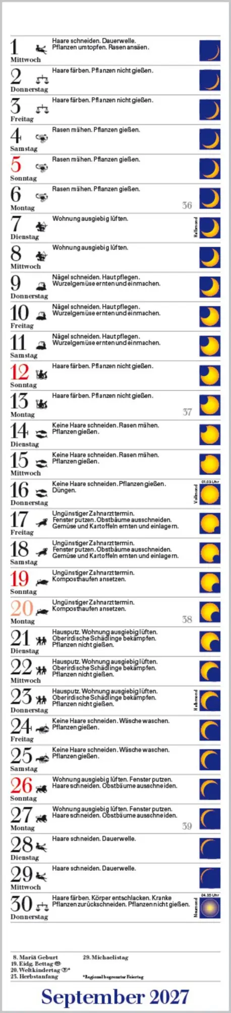 Bild: 9783819300691 | Mond-Langplaner 2027 | Verlag Korsch | Kalender | 13 S. | Deutsch