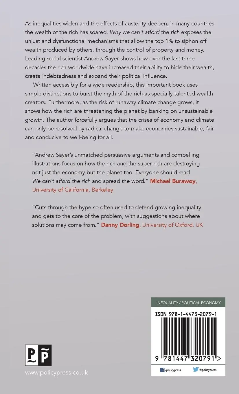 Rückseite: 9781447320791 | Why we can't afford the rich | Andrew Sayer | Buch | Gebunden | 2014