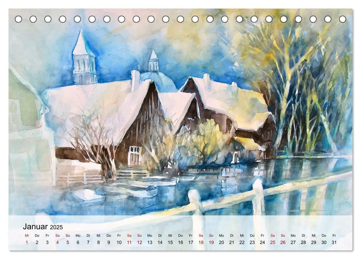 Bild: 9783383840791 | Aquarell auf Reisen - mit Eckard Funck (Tischkalender 2025 DIN A5...