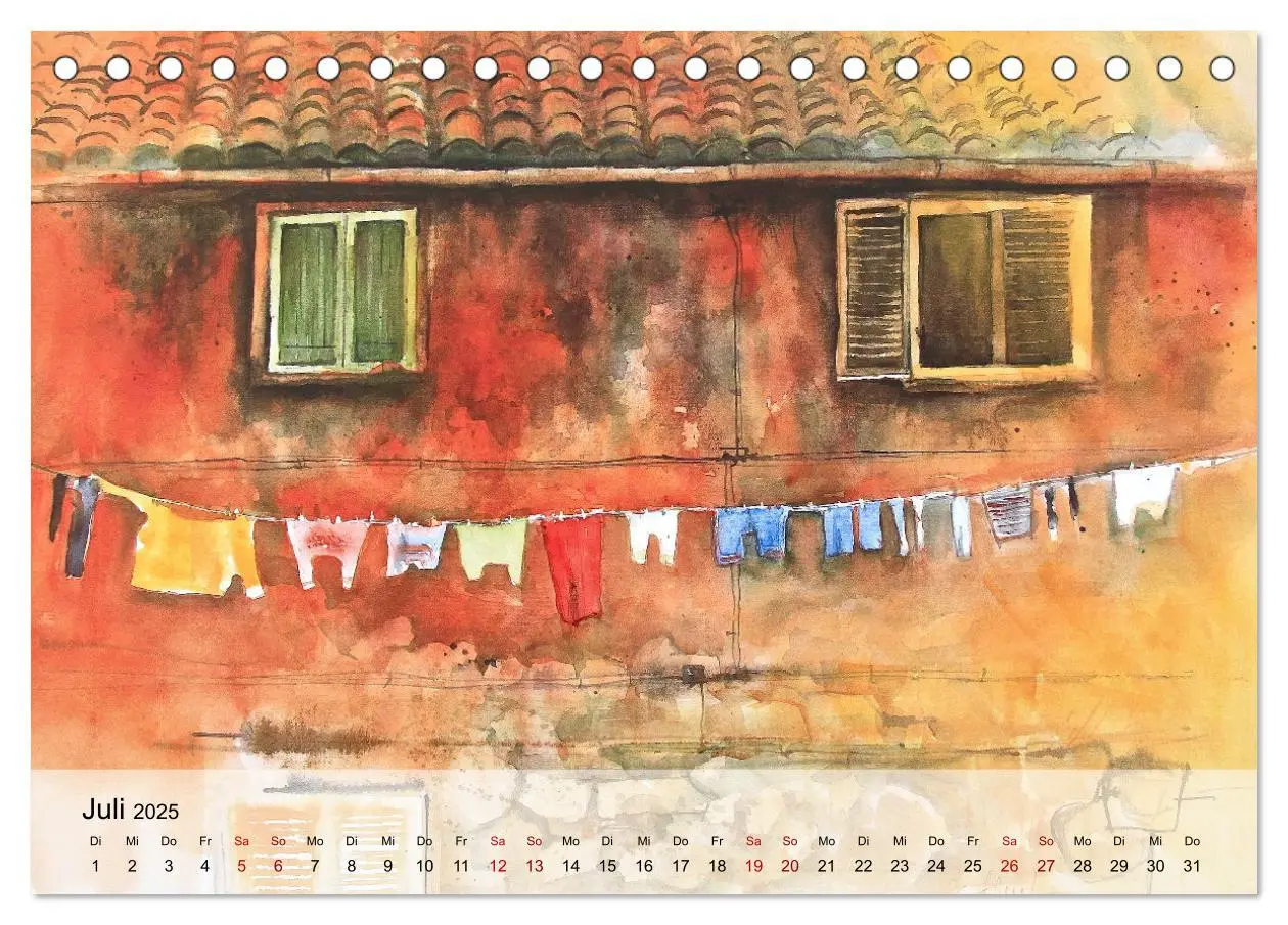 Bild: 9783383840791 | Aquarell auf Reisen - mit Eckard Funck (Tischkalender 2025 DIN A5...