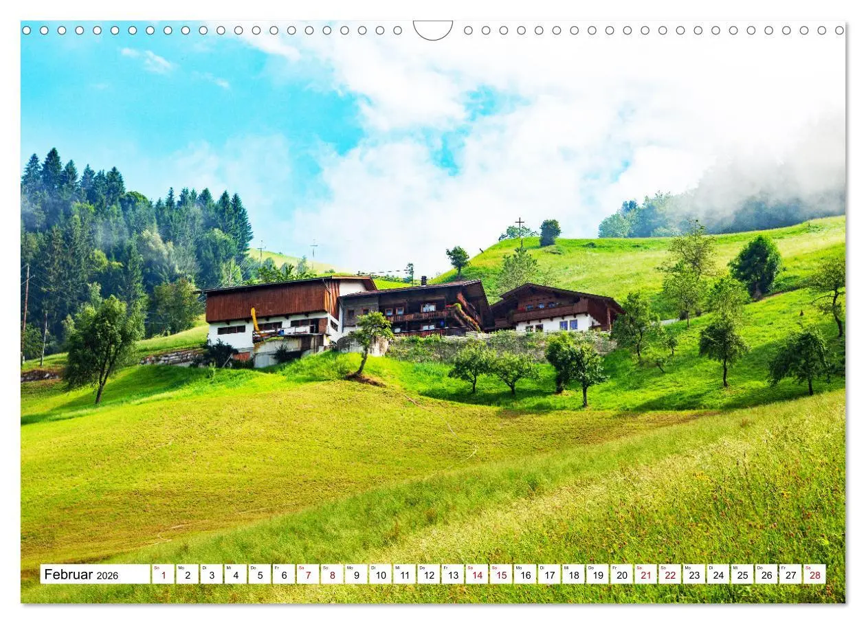 Bild: 9783457400791 | Tiroler Bauernhöfe Mal urig, mal feudal (Wandkalender 2026 DIN A3...