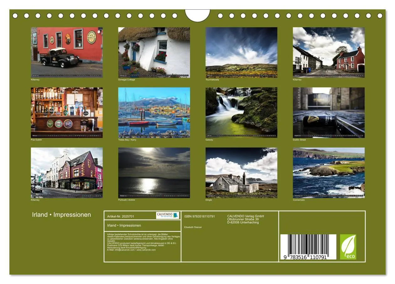 Bild: 9783516110791 | Irland ¿ Impressionen (Wandkalender 2026 DIN A4 quer), CALVENDO...