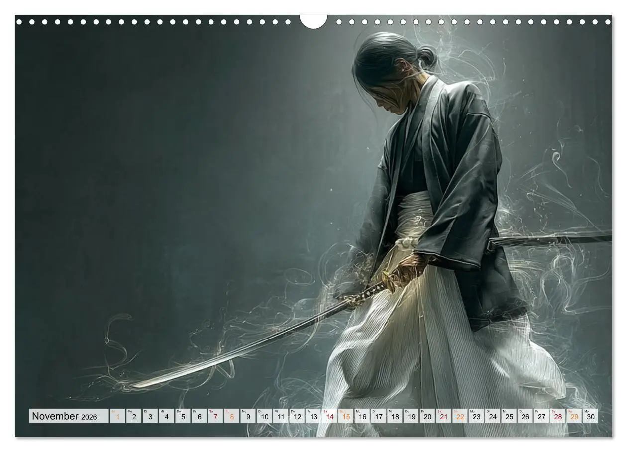 Bild: 9783516660791 | Die Seele des Schwertes - Samurai im Bild (Wandkalender 2026 DIN A3...