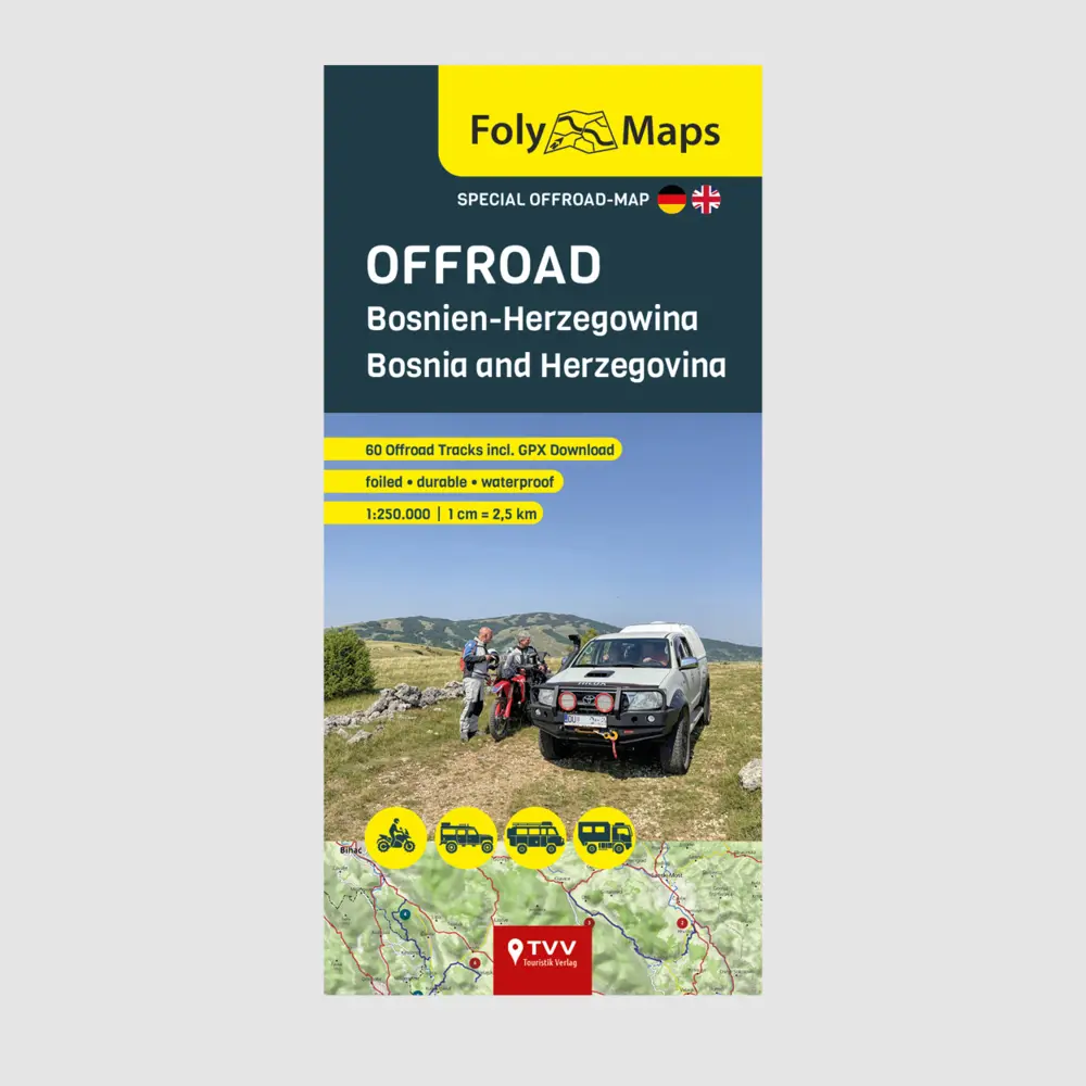 Cover: 9783965990791 | FolyMaps OFFROAD Bosnien-Herzegowina 1:250 000 | GmbH | (Land-)Karte