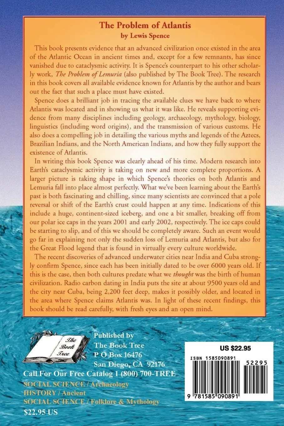 Rückseite: 9781585090891 | The Problem of Atlantis | Lewis Spence | Taschenbuch | Englisch | 2002
