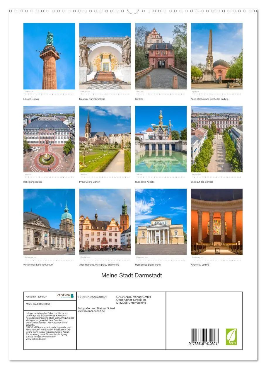 Bild: 9783516410891 | Meine Stadt Darmstadt (Wandkalender 2026 DIN A2 hoch), CALVENDO...